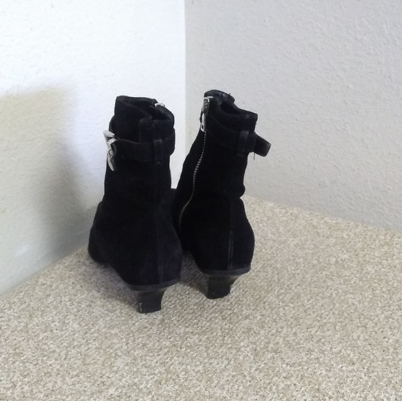 Prada Black Suede Ankle Boots - Picture 3 of 8